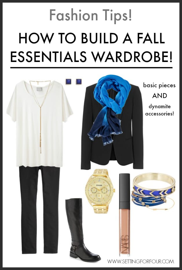 See my fall fashion tips! How to Build a Fall Fashion Essentials Wardrobe with timeless style! | www.settingforfour.com