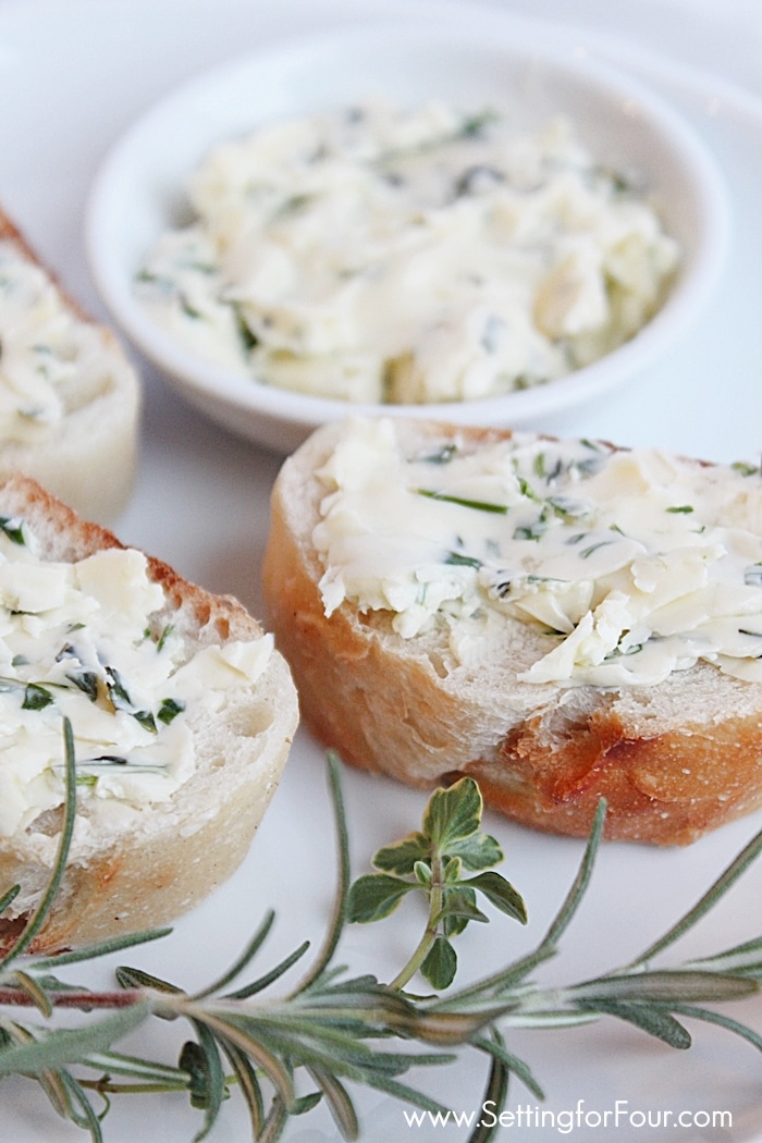 Garlic Herb Butter - Setting for Four