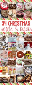 34 Christmas Sweets and Treats Recipes to satisfy your sweet tooth! www.setttingforfour.com