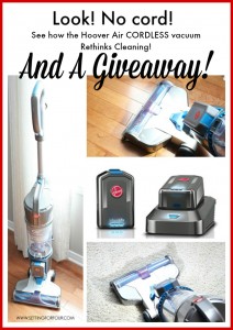 Hoover Air Cordless Vacuum Cleaner and a GIVEAWAY!