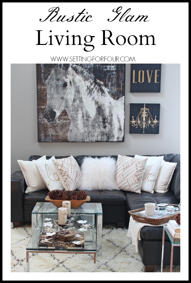 Rustic Glam Living Room + New Rug - Setting For Four Interiors