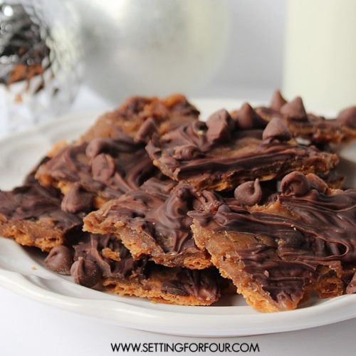 Chocolate Toffee Bark Candy Setting For Four Interiors