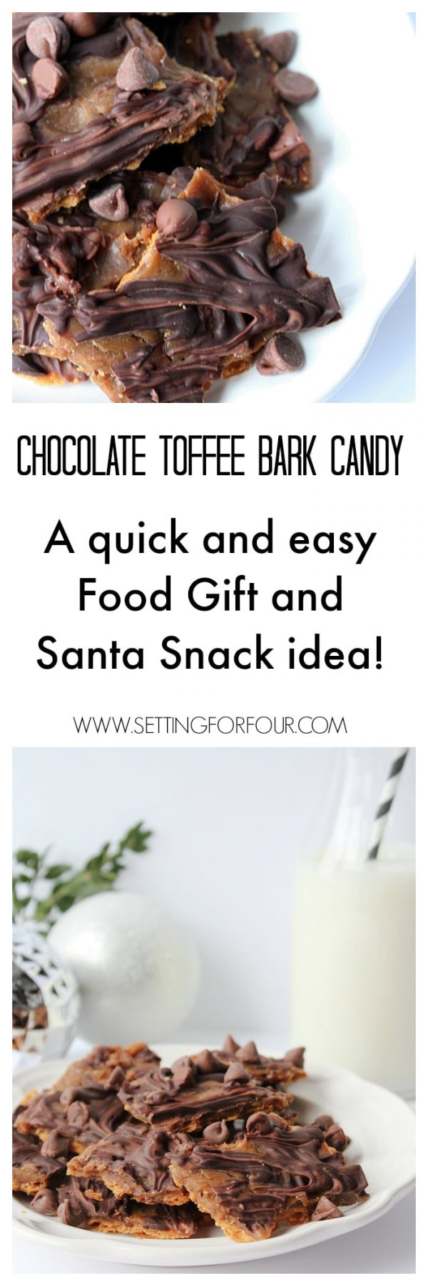 Chocolate Toffee Bark Candy Setting For Four Interiors