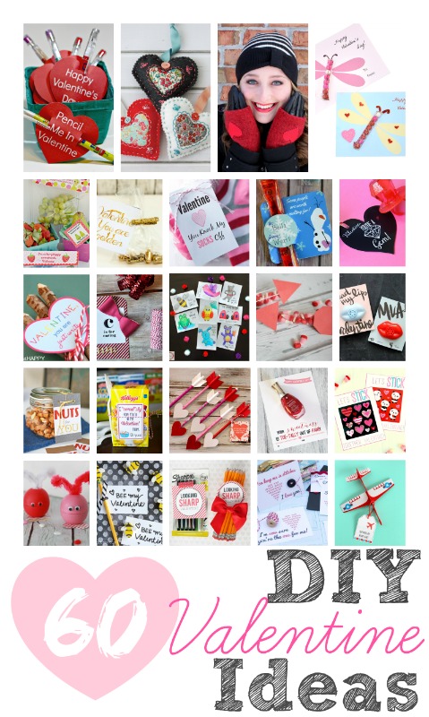 60 Handmade DIY Valentine Printables, Craft and Food gift Ideas to make for Valentine's Day! #diy #craft #decor #decorideas #food #printables #giftideas #valentinesday #galentinesday #kidsactivities #holiday #celebration