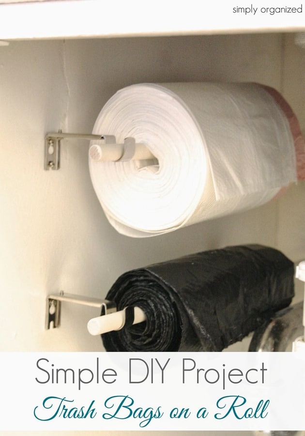 Simple ways to store trash bags and 10 Creative and Budget Friendly Kitchen Organization and Storage Ideas- kick kitchen clutter to the curb! 