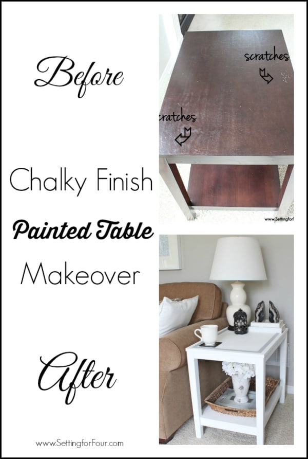 DIY chalk painted table - Update and refresh a damaged table the easy way!