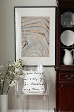 DIY Wall Art Idea using Marbled Paper