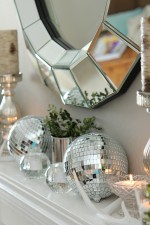 See these Winter Mantel Decorating Ideas - sparkle and shine mixed with rustic simplicity. www.settingforfour.com