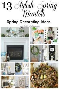 What gorgeous and stylish Spring Mantels! 13 Inspiring and easy Spring mantel decorating ideas. www.settingforfour.com
