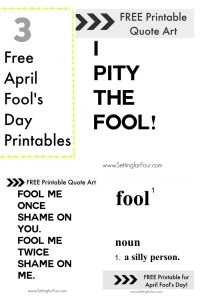 FREE Printables for April Fool's Day!