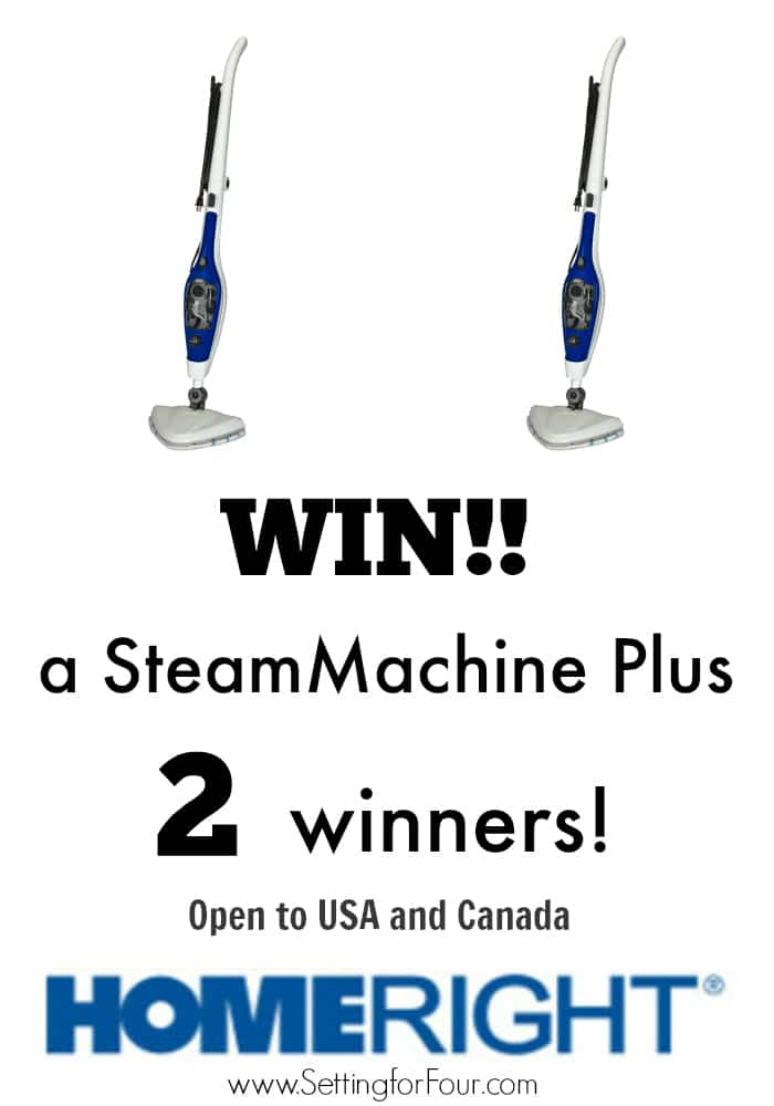 Giveaway! Open to USA and Canada! Enter to win one of 2 SteamMachine Plus machines! Clean your floors and grout the quick, easy and chemical FREE way! www.settinforfour.com #sp