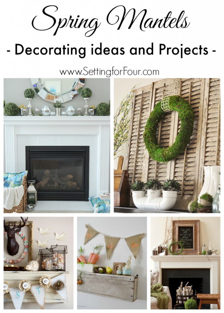 Earthy Spring Decor Spring Mantel Ideas - Decor and Projects - Setting For Four Interiors