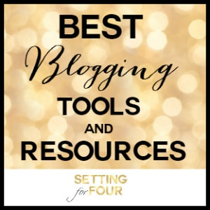 See the ESSENTIAL Blogging Resources and Tools that I use as a full time professional blogger to save me time, grow my business and succeed! I'm sharing them with you so you can GROW your blog too! www.settingforfour.com