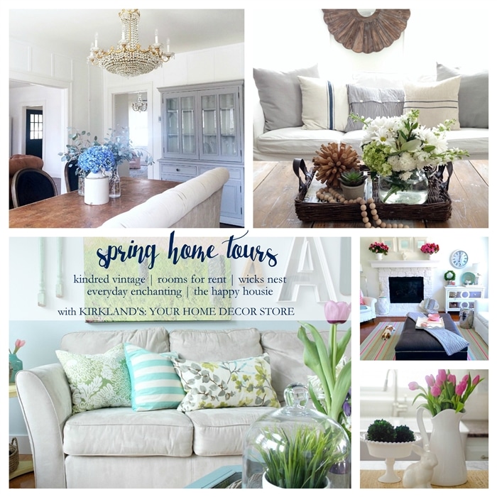 See 5 beautiful Spring Home tours for lots of Spring decor inspiration! www.settingforfour.com