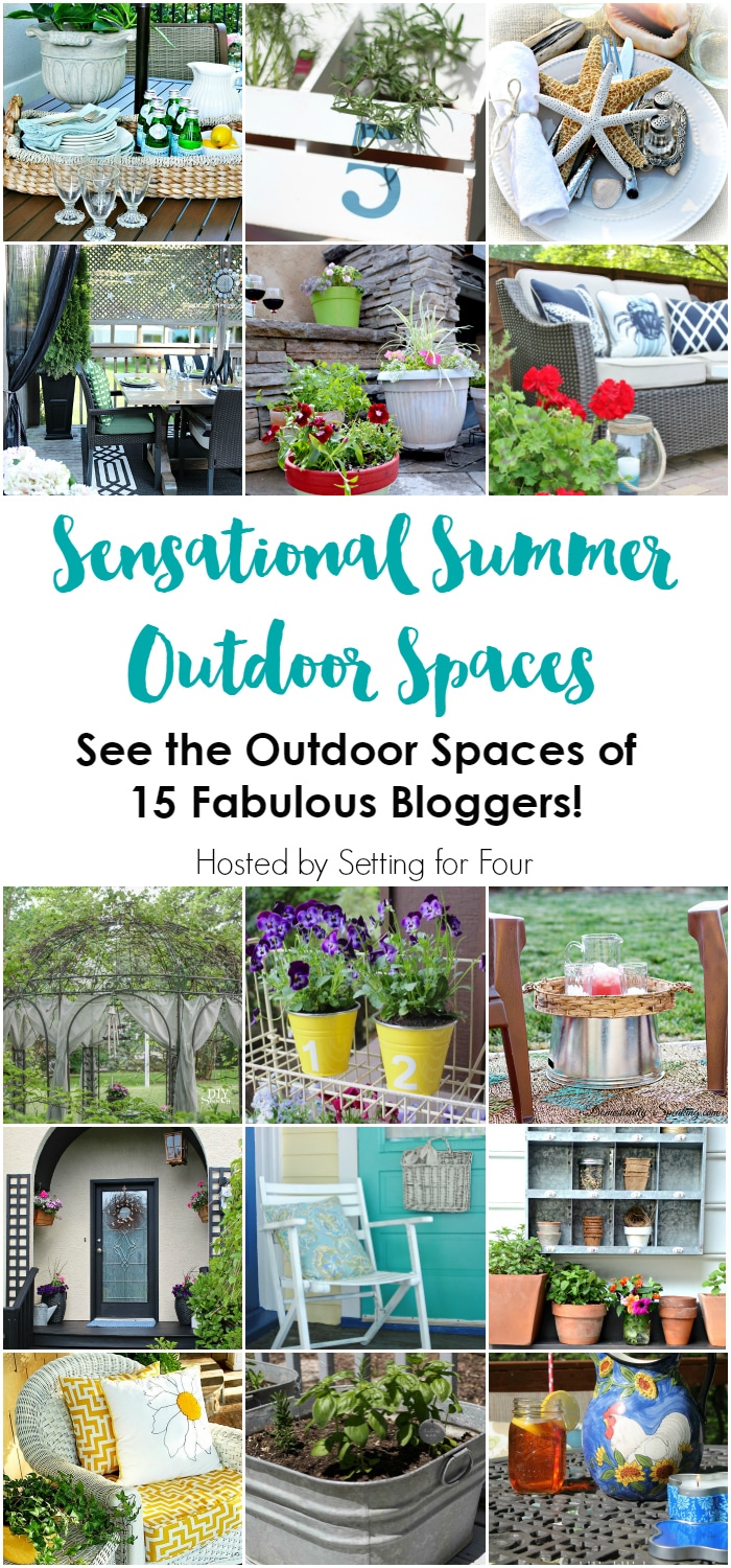 Summertime means spending more time outdoors in the fresh air and sunshine! Get the best outdoor decor ideas and DIY tips with these 15 Sensational Summer Outdoor Spaces. Lots of beautiful DIY decor projects to update your deck, porch, patio, yard and garden!