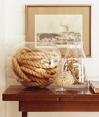 How to display rope in creative ways! www.settingforfour.com