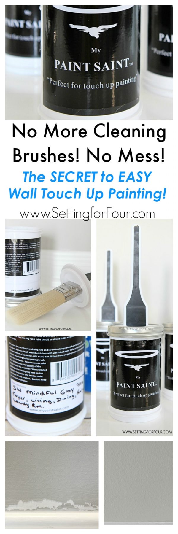 Easy Way to Touch Up Wall Paint My Paint Saint Setting For Four