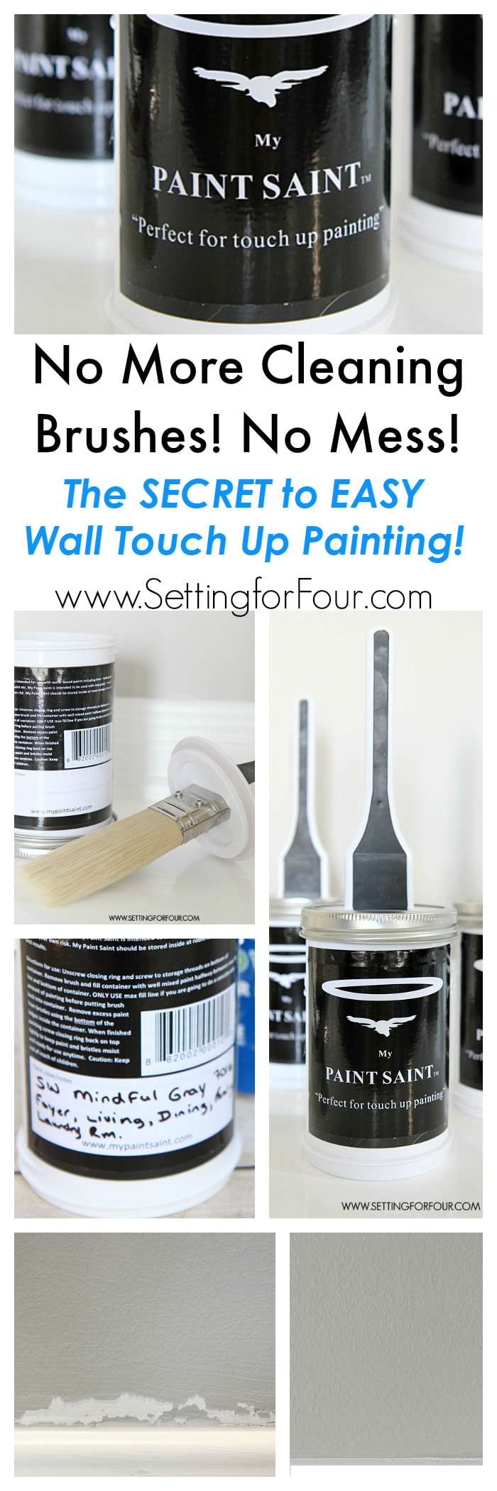 Easy Way To Touch Up Wall Paint My Paint Saint Setting For Four