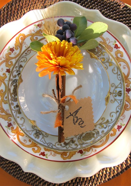 Fall entertaining ideas and a DIY place card project. 