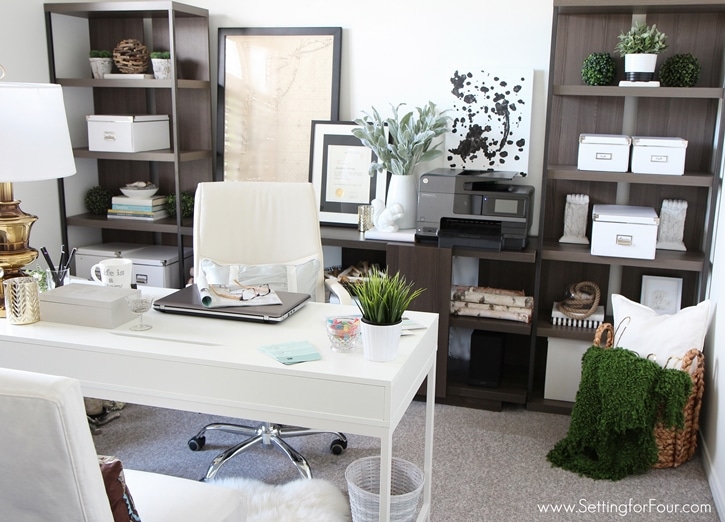 Home Office Furniture Ideas with Storage - Setting for Four