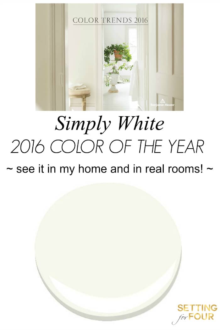 Simply White Color of the Year 2016 and how to use it in your home! www.settingforfour.com