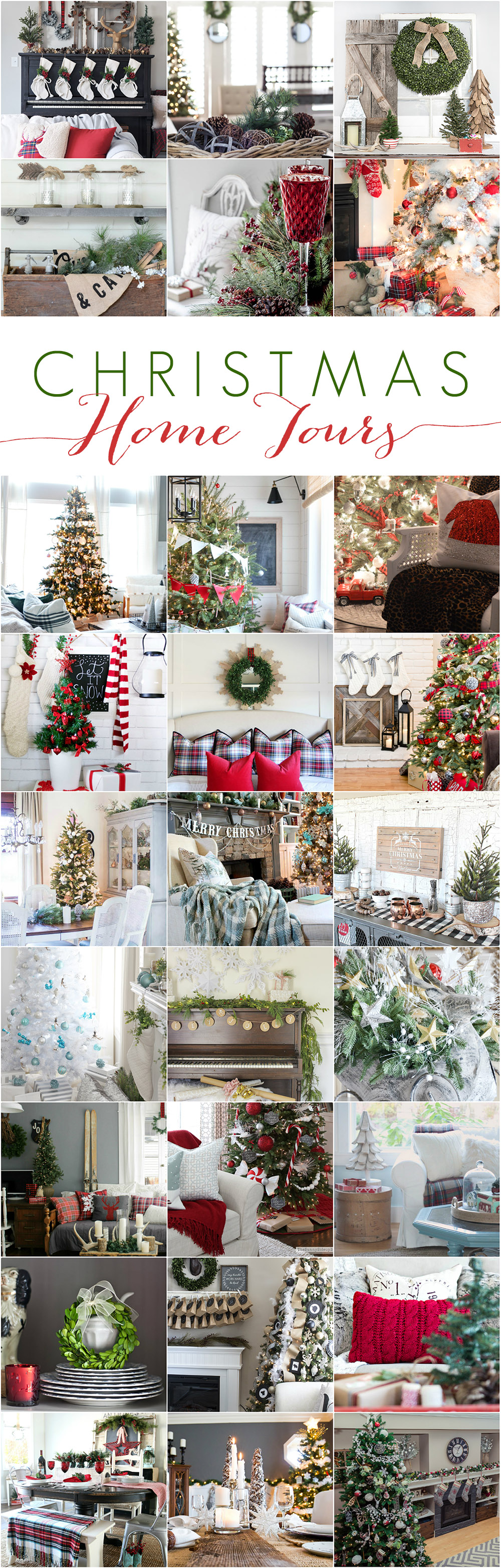 See 27 gorgeous Christmas Home Tours and holiday home decorating ideas!