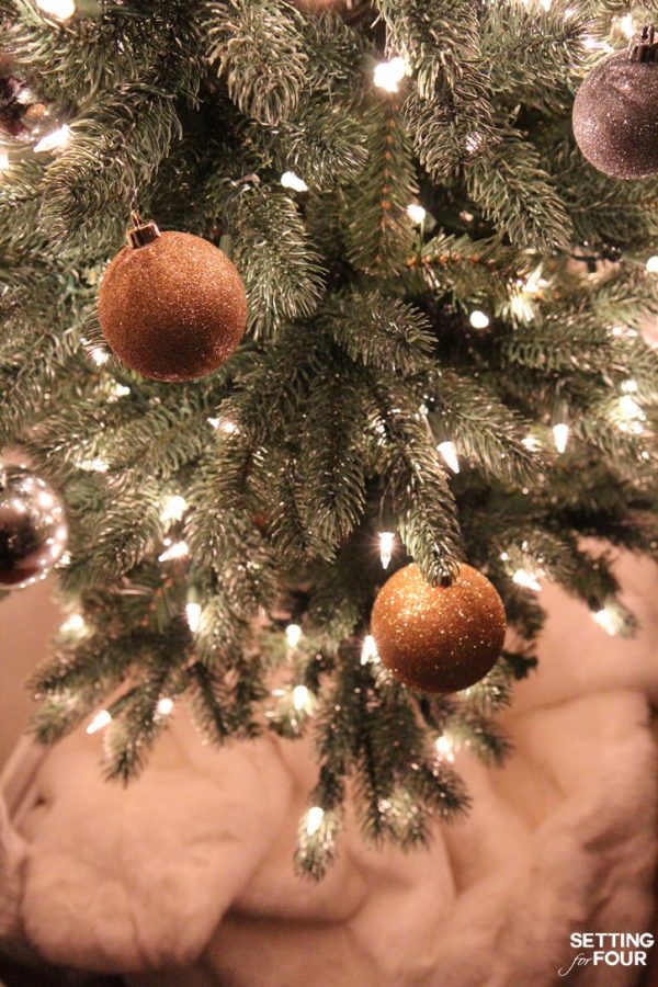 Christmas Lights at Night Home Tour Setting For Four Interiors