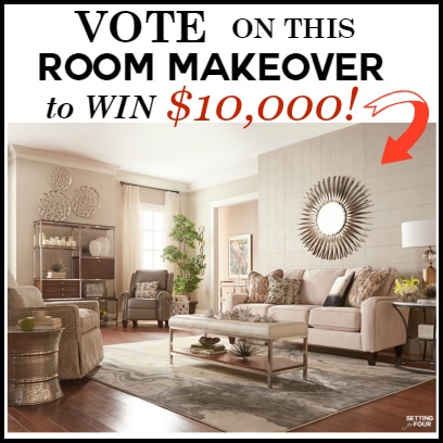 Vote on this ROOM MAKEOVER to WIN $10,000 La-Z-Boy furniture! Make your home beautiful with gorgeous new furniture! www.settingforfour.com