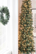 Pencil Christmas Tree style for narrow spaces like foyers, hallways, apartments, condos.