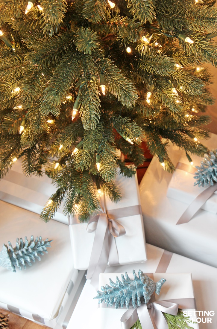 See how you can decorate any narrow spot in your home with a PENCIL CHRISTMAS TREE - a slim tree style, designed for narrow spaces like foyers, hallways and corners! www.settingforfour.com.