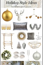 Silver and Gold Holiday Style Decor Ideas. www.settingforfour.com