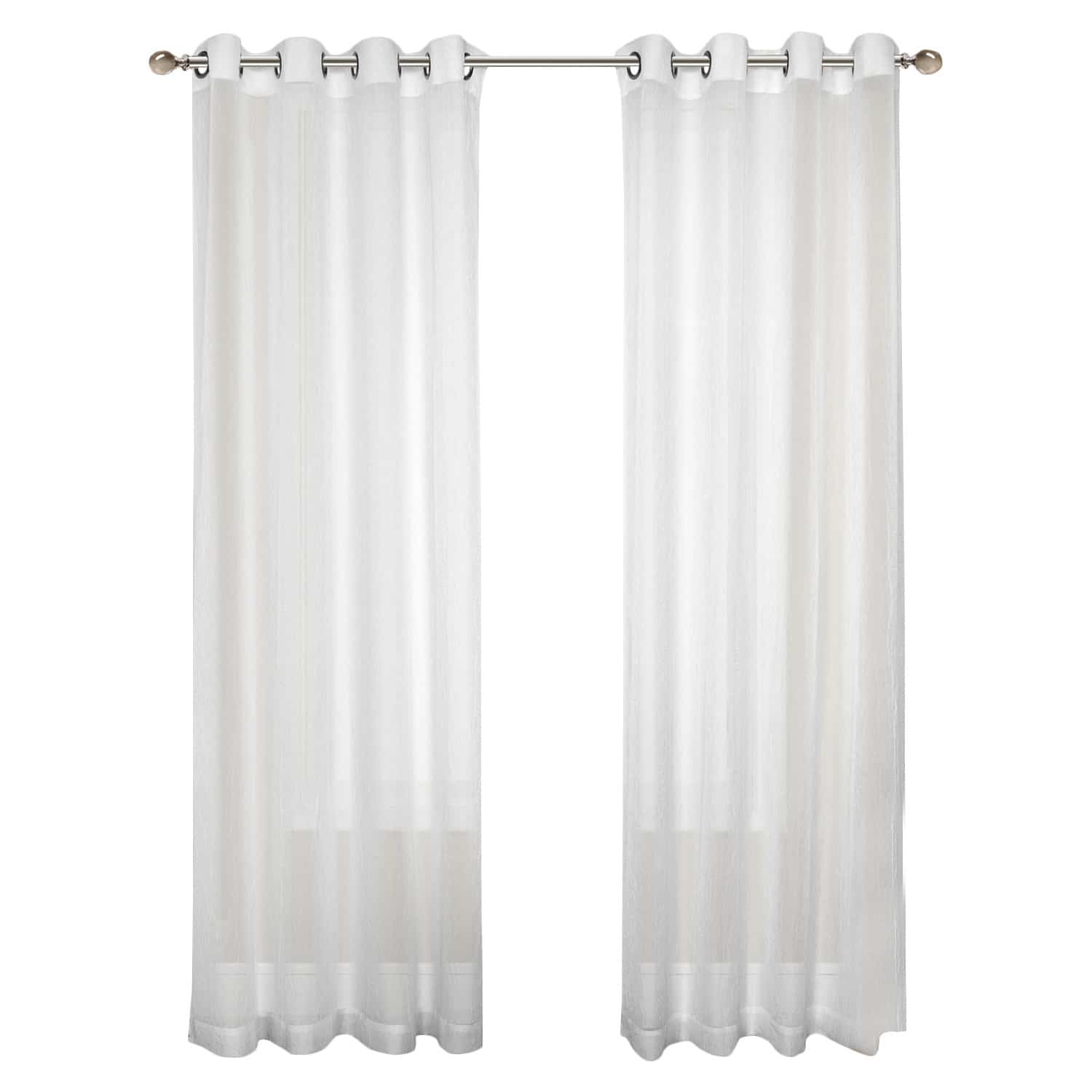 White Grommet Curtain Panels - Set of 2 