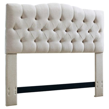 Home Furniture Essential: Gorgeous Tufted Headboard perfect for reading in bed! This button tufted upholstered headboard will instant style to create the bedroom of your dreams!