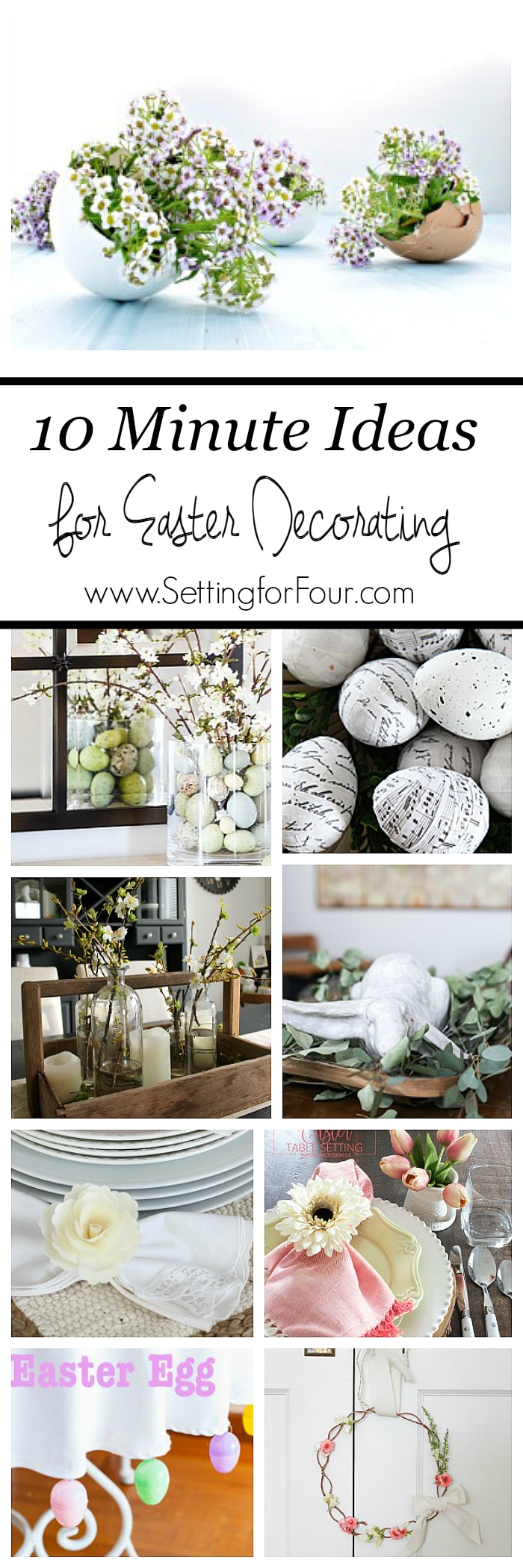 10 Minute Easter Decorating Ideas - simple, quick and easy decor ideas when you're short on time!