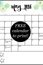 Get this FREE May calendar to keep you organized!