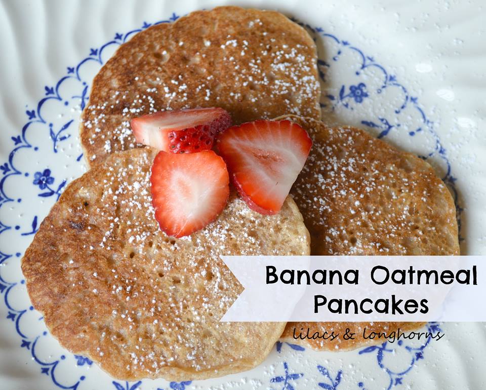 Banana Oatmeal Pancake Recipe - so delicious! Perfect for breakfast and brunch!