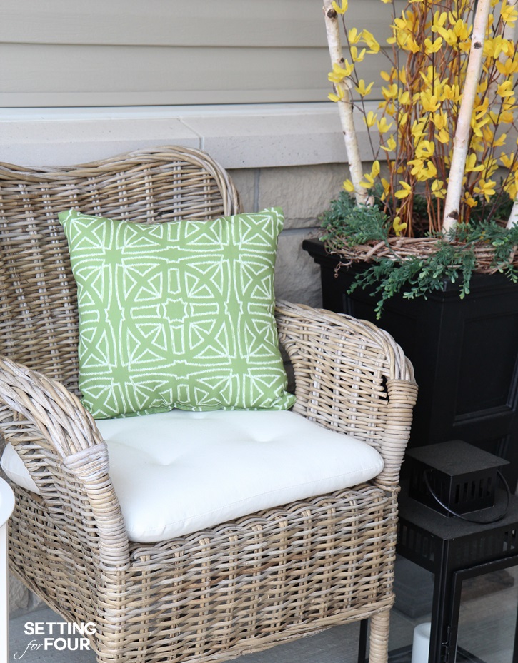 GENIUS! Learn How to Make Outdoor Waterproof Cushions in a jiffy with this DIY Hack! Turn indoor seat cushions and pillows into outdoor waterproof versions in just minutes with this easy DIY treatment!