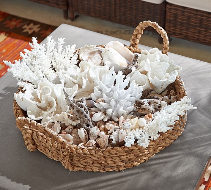 DIY Faux Coral Basket Decor Idea 