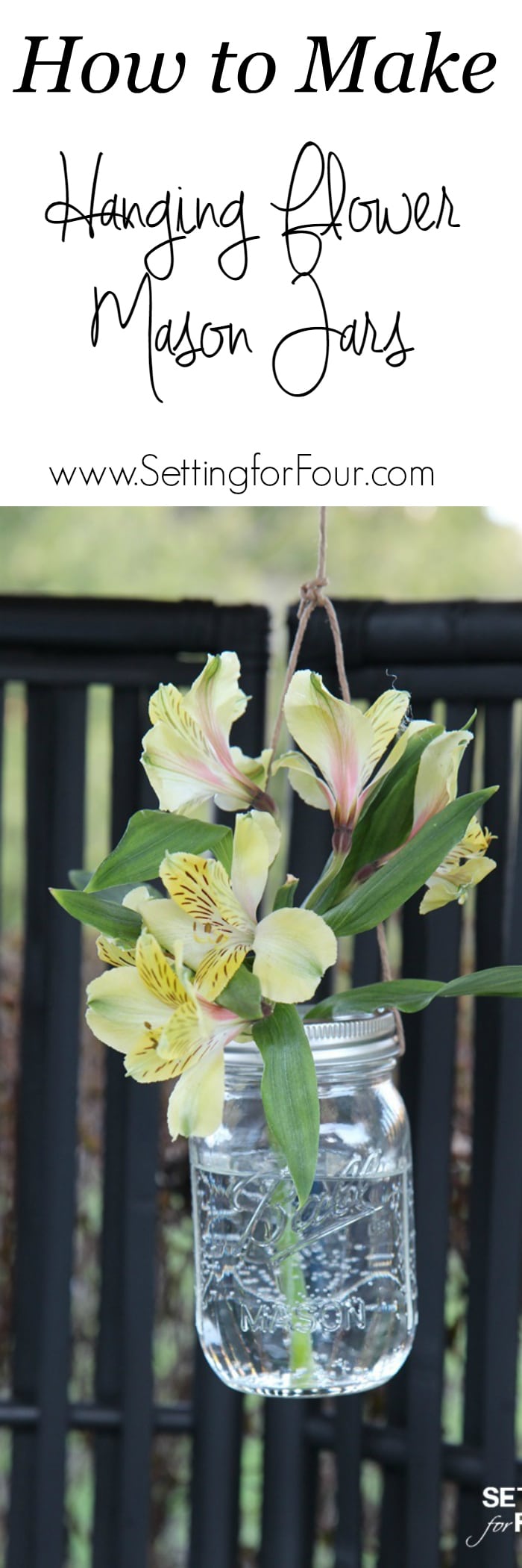 How to make diy hanging flower mason jars!