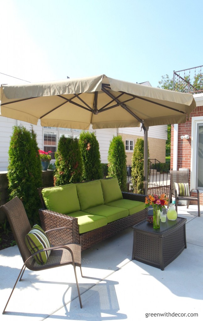 Plant some cedars around your patio sitting area to create a cozy, private nook: Patio Makeover 