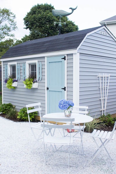 Transform your outdoor shed into a She Shed! Coastal She-Shed