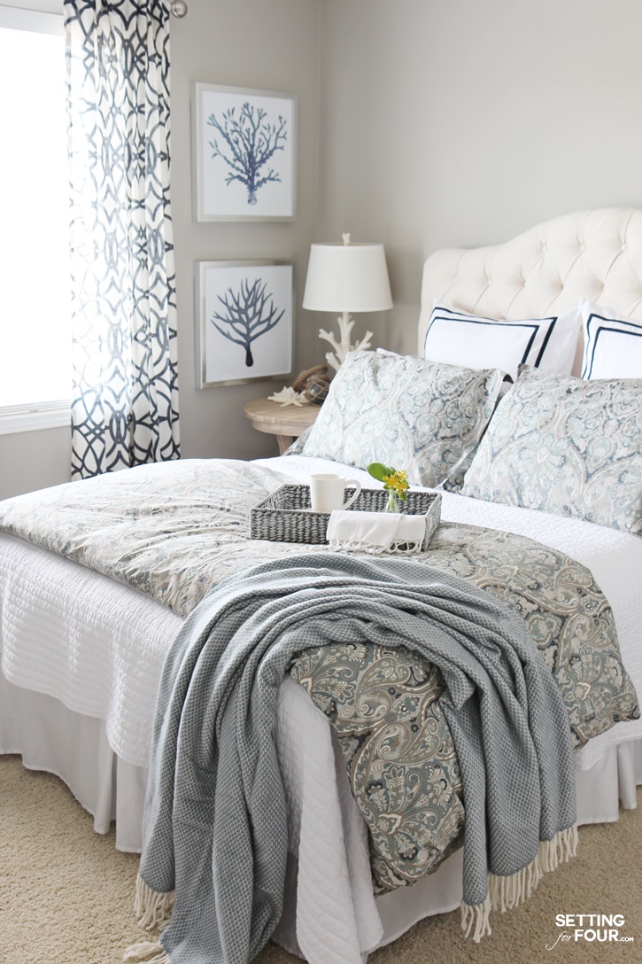 See our guest bedroom paint color - it's my go to favorite gray color!