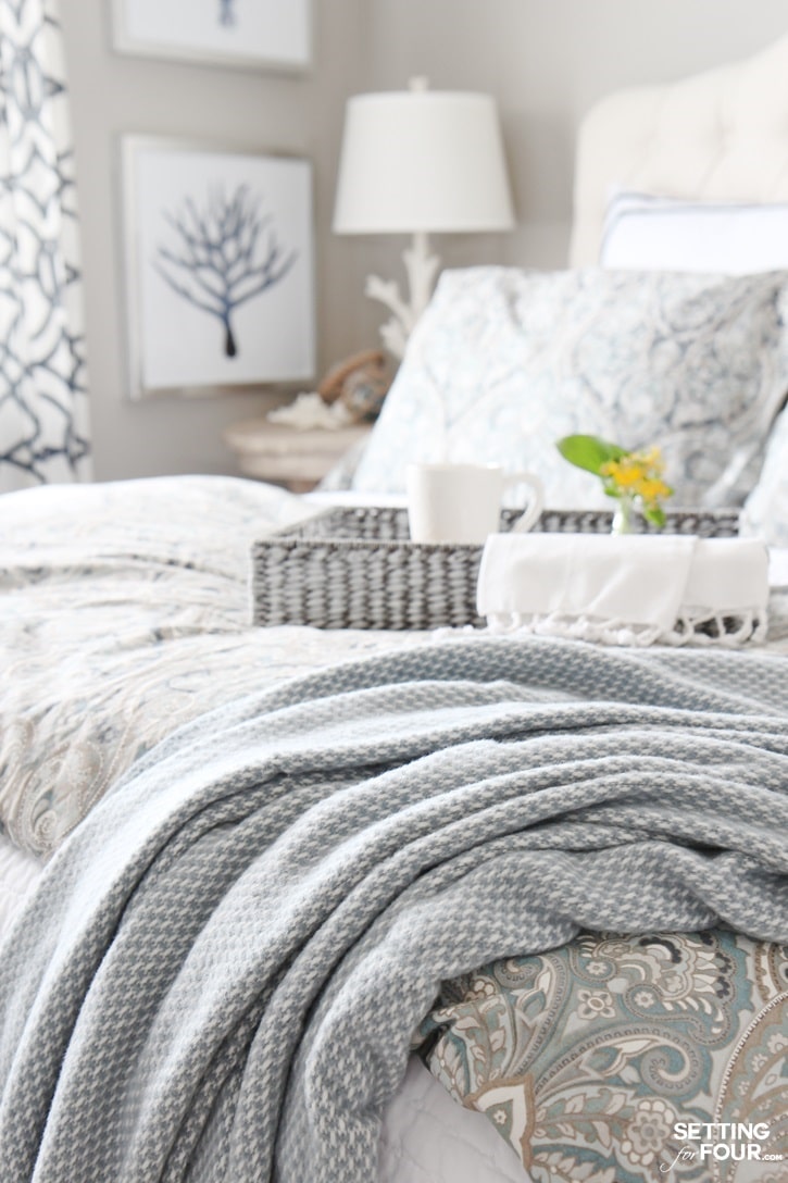 Decorations and tips to add comfort and style a guest room or master bedroom.