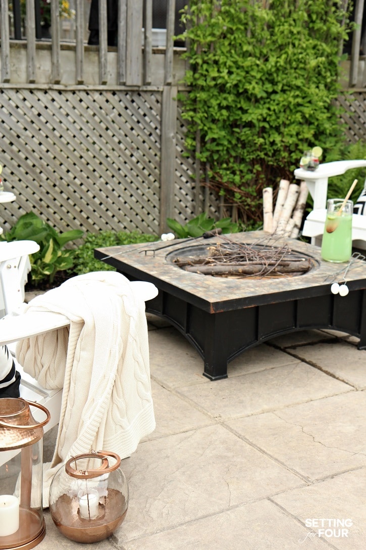 Outdoor patio and fire pit ideas.