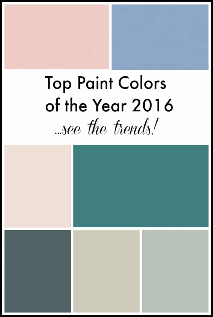 Top Paint Colors of the Year for 2016 - see the top paint companies choices for their popular color picks of the year! Here are all of the hot new color trends plus amazing inspiration for your next DIY Decor paint project! Color your home in style!