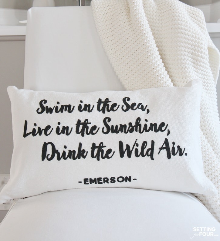 Typography pillow