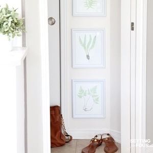 10 minute decorating idea with a diy art gallery of plant printables!