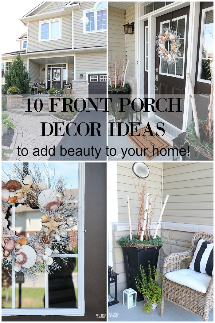 See this blogger's home! A tour of the porch and front gardens plus 10 front porch ideas to add beauty to your home!