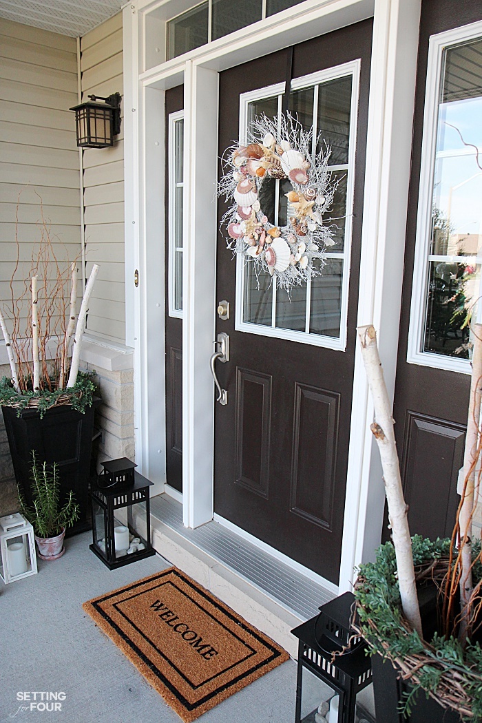10 Front Porch Decor Ideas To Add Beauty To Your Home - wreath, urn and outdoor furniture ideas.