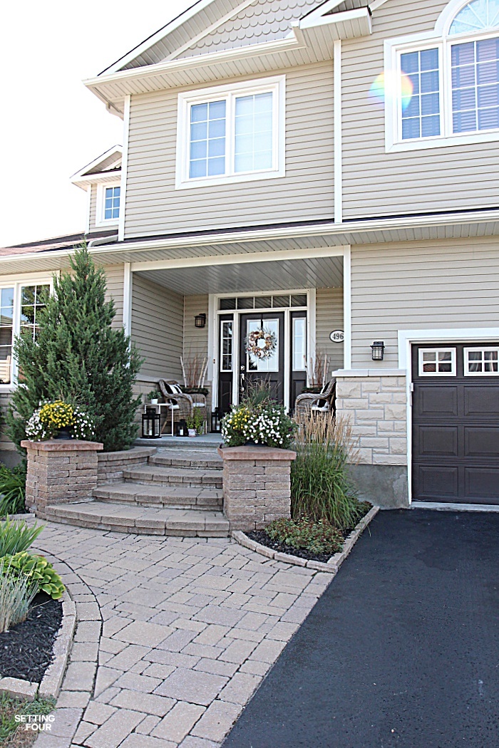 10 Front Porch Decor Ideas To Add Beauty To Your Home - see the details of this home's exterior decor and landscape design!